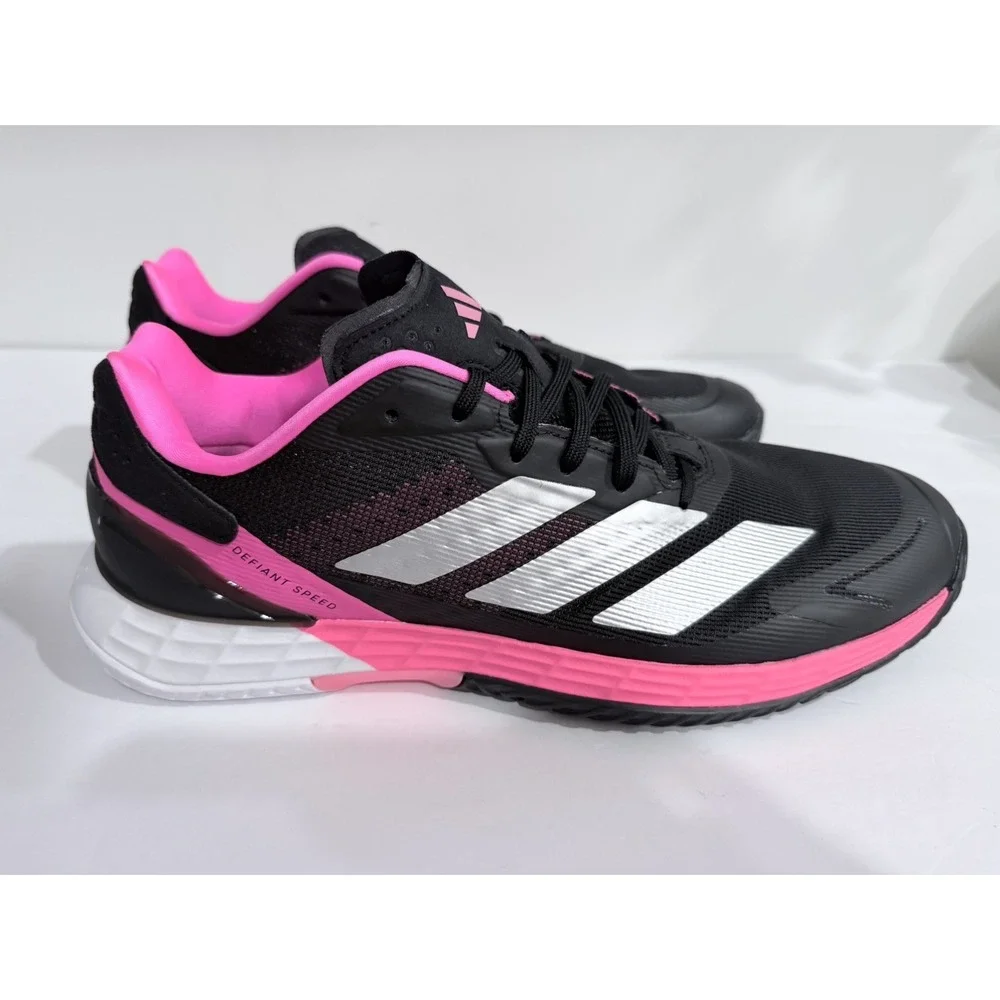 adidas Defiant Speed 2 Tennis  Mens Black, Pink Sneakers Athletic Shoes JH5139